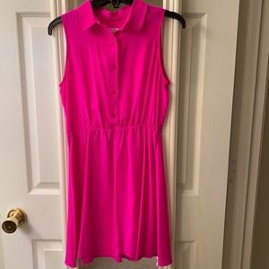 Dress, pink, 100% silk georgette, purchased frm NM